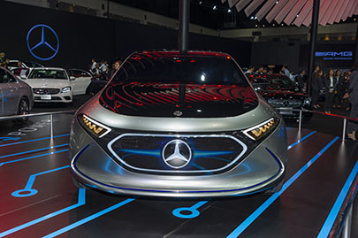 An electric Mercedes-Benz.  Photo: Adobe