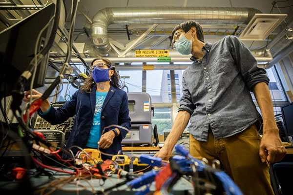 Anna Stefanopoulou, the William Clay Ford Professor of Technology, and Andrew Weng, a PhD student in mechanical engineering, identify an early-life diagnostic signal that predicts the impact of the formation protocols on battery life without needing cycle life testing.