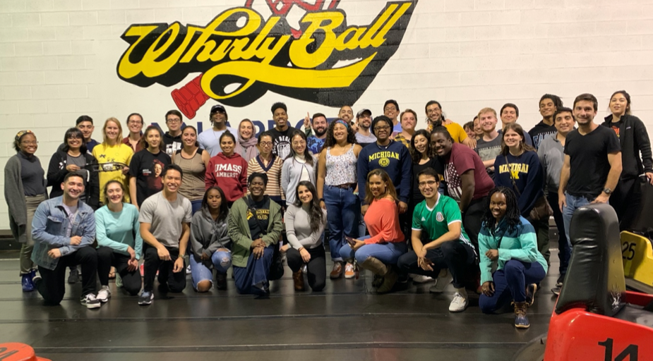 Annual Whirly Ball event with SHPE-GC with invitees from different student organizations (Fall 2019)