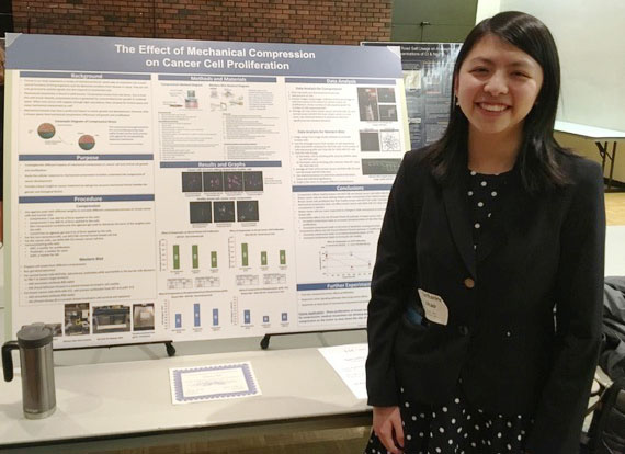Katharine Shao, a Detroit Country Day high school research student for Allen Liu's lab