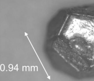 Single grains of a scandium-zinc quasicrystal have 12 pentagonal faces.